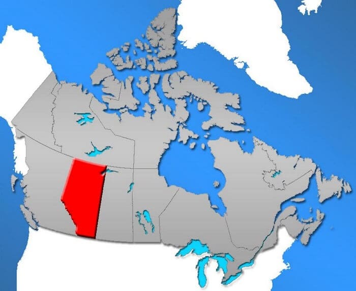 Map of Alberta