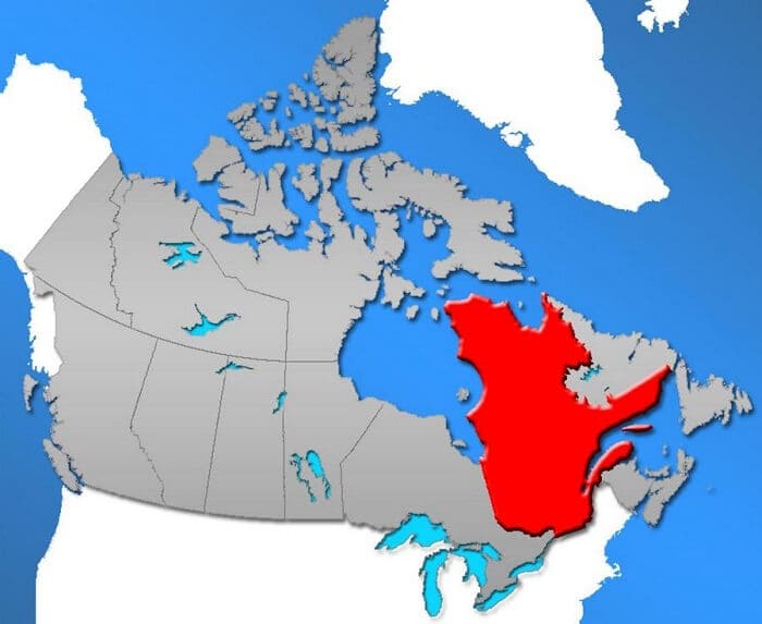 Map of Quebec