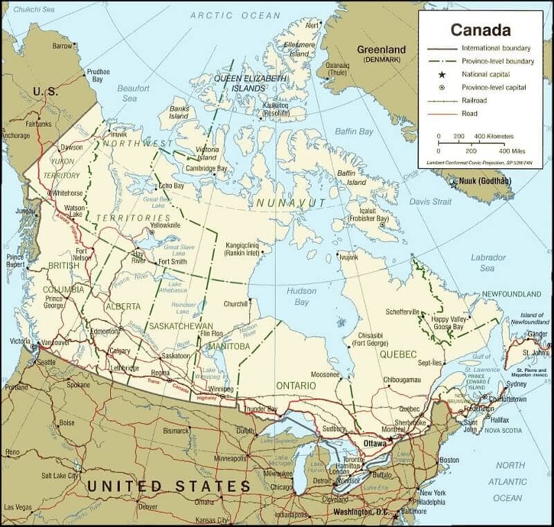 Map of Canada