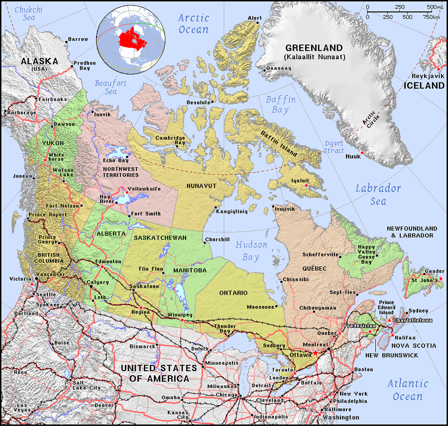 Map of Canada